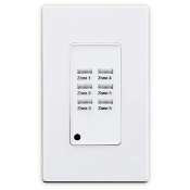 Low Voltage Pushbutton Station, 6 Button-On/Off, 1 Gang, White