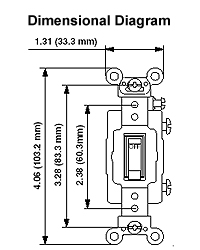 leviton 1201 plc sm illuminated on switch pilot light Dual Rocker Switch Wiring Diagram dimensional data โท wiring diagram