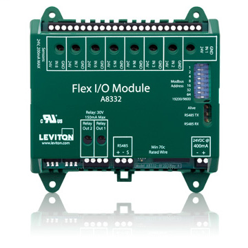 The Flex I/O module is a universal remote I/O module with 8 user selectable inputs for pulse, analog and resistive output devices. Integrate with any Programmable Logic Controller or distributed Modbus network through RS-485.