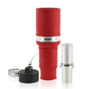 Rhino-Hide 49 Series Single Pole Female Connector (Contact, Insulator, & Dust Cap), Industrial Grade, Crimped, 535 MCM Cable, 1000 Volt, 898 Amp Max - RED