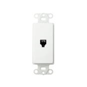 Decora Insert, 6P4C, Screw Terminals, White