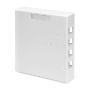 Surface-Mount Box for Shielded Connectors, 4-Port, White