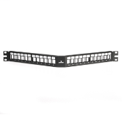 QuickPort Angled Patch Panel, 24-Port, 1RU