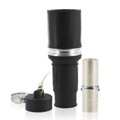 Rhino-Hide 49 Series Single Pole Female Connector (Contact, Insulator, & Dust Cap), Industrial Grade, Crimped, 646 MCM Cable, 1000 Volt, 1009 Amp Max - BLACK