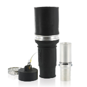Rhino-Hide 49 Series Single Pole Female Connector (Contact, Insulator, & Dust Cap), Industrial Grade, Crimped, 535 MCM Cable, 1000 Volt, 898 Amp Max - BLACK