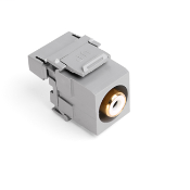 RCA 110-Termination QuickPort Connector, White Barrel, Grey Housing