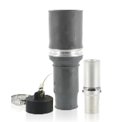 Rhino-Hide 49 Series Single Pole Female Connector (Contact, Insulator, & Dust Cap), Industrial Grade, Crimped, 535 MCM Cable, 1000 Volt, 898 Amp Max - GRAY