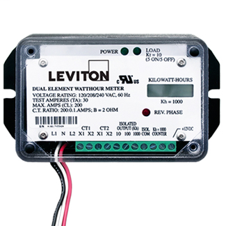 Mini Meter™ Submeter, Single Element, No Enclosure, 120V, 1PH, 2W, 0.1 kWh Counter Output, 100:0.1, Electric Meter: Yes, Title 24 compliant, ASHRAE 90.1 compliant