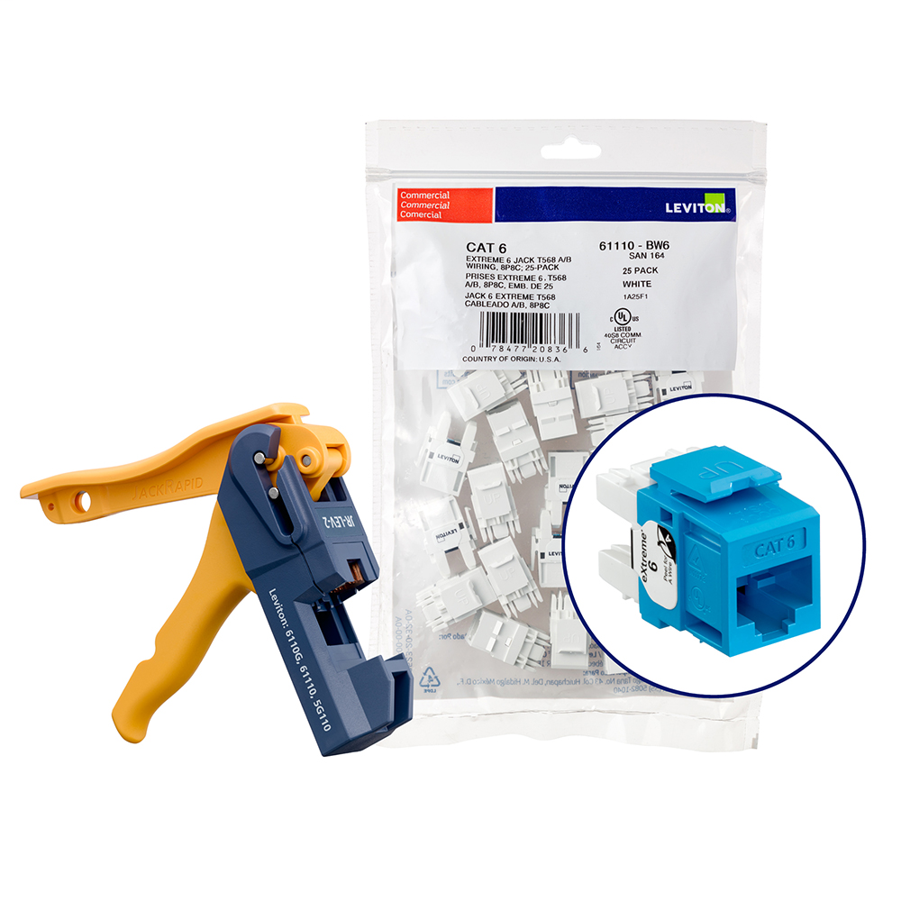 LEV 61110-JL6 EXTREME CAT 6 UTP JAC LEV 61110-JL6 EXTREME CAT 6 UTP JAC