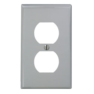 Leviton 80703-GY 2.75 x 0.215 x 4.5 Inch 1-Gang Smooth Gray Thermoplastic Nylon Device Mount Standard Receptacle Wallplate Leviton 80703-GY 2.75 x 0.215 x 4.5 Inch 1-Gang Smooth Gray Thermoplastic Nylon Device Mount Standard Receptacle Wallplate