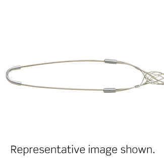 Single U Eye, Closed Mesh, Single Weave, Bus-Drop Duty, Support Wire Mesh Grip .530 - .730 Cable Dia.Range, Length