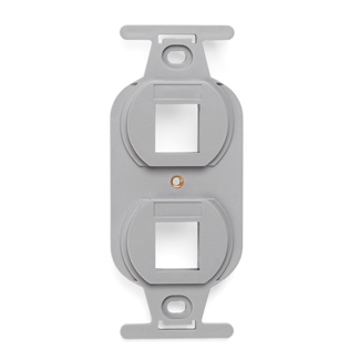 QuickPort Duplex Type 106 Insert, 2-Port, Grey