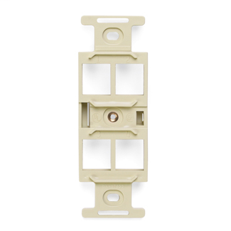 QuickPort Duplex Type 106 Insert, 4-Port, Ivory