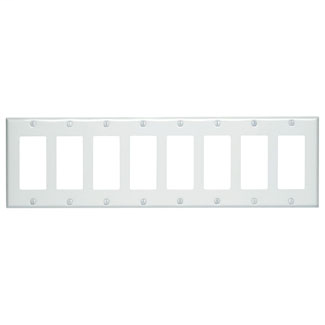 LEV 80408-W WALLPLATE 8 GANG LEV 80408-W WALLPLATE 8 GANG