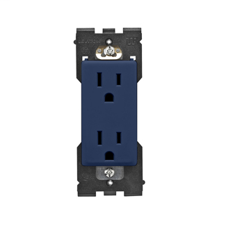 Leviton Renu® Tamper-Resistant Outlet RER15-RN, 15A-125V, in Rich Navy