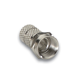 Leviton 40985-TW6 Nickel Plated Brass 1-Piece Twist-On RG-6 F-Connector Leviton 40985-TW6 Nickel Plated Brass 1-Piece Twist-On RG-6 F-Connector