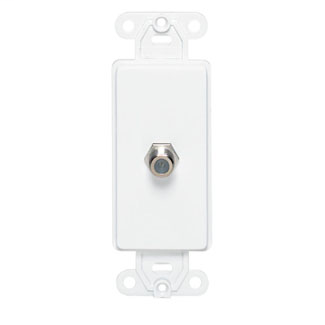 Decora Insert, F connector, White