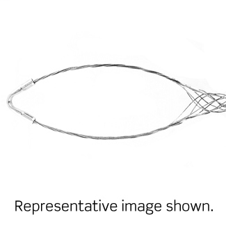 Single U Eye, Closed Mesh, Single Weave, Standard Duty, Support Wire Mesh Grip .500 - .610 Cable Dia.Range, Length