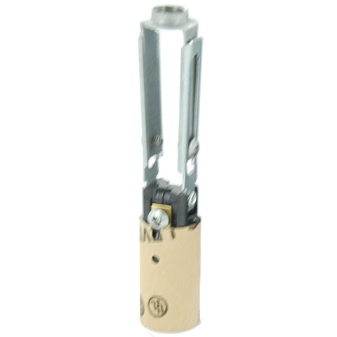Candelabra Base, One-Piece, Keyless, Incandescent, Phenolic Lampholder, Hickey Mount, Single Circuit, Back Wired, - Black