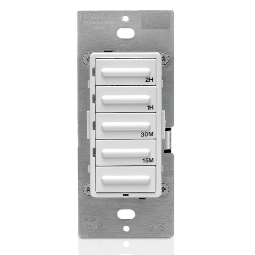 Decora Preset Resistive/Inductive 2-Hour Countdown Timer, White, Ivory, Light Almond