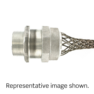 Leviton L7736 2 Inch Male Threaded Aluminum Single/Double Weave Straight Strain Relief Deluxe Cord Grip Leviton L7736 2 Inch Male Threaded Aluminum Single/Double Weave Straight Strain Relief Deluxe Cord Grip