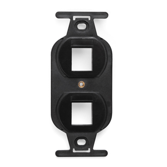 QuickPort Duplex Type 106 Insert, 2-Port, Black