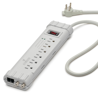 Office grade surge strip with ABS plastic enclosure; 120V/15A; 6 ft cord with 5-15Pplug; (6) NEMA 5-15R outlets; 25kA Max Surge Current; 1010 Joules; RJ-11 and Coax Protection - BEIGE