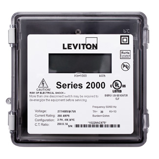 Series 2000, Three Element Meter, 120/240/208V, 3PH, 4W, Line-to-Line, 200:0.1A ratio, Max 200A, Small Outdoor Enclosure. METER ONLY. Requires (3) 200A Current Transformers, Electric Meter: Yes, Title 24 compliant, ASHRAE 90.1 compliant