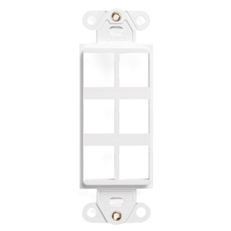 QuickPort Decora Insert, 6-Port, White QuickPort Decora Insert, 6-Port, White