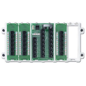 Product image for Leviton 47603-18P 13.3 x 2.01 x 6.13 Inch Category 5E 18-Port 8-Position 8-Conductor Pre-Configured Structured Media Panel