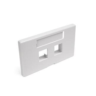 QuickPort Modular Furniture Faceplate, 2-Port, White (Herman Miller)