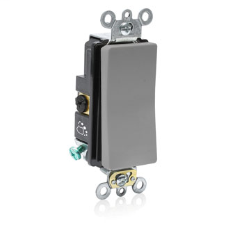 Antimicrobial Treated Decora Plus Rocker Switch, Gray
