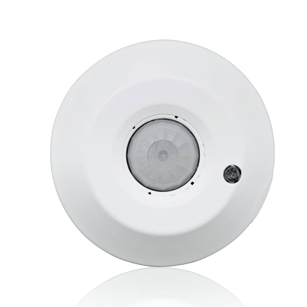 Provolt™ Vacancy Sensor lighting control, Line Voltage, 8'-12' Ceiling Mount, PIR Sensor 1500 sq ft, Daylighting, Auto-Calibration, 120-277V AC/CA 50/60HZ. UL/CE, RoHS & CEC Title 20/24 Compliant. Color: White.