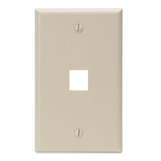 LEVITON 41080-1IP IVORY 1-PORT 1-GANG WALLPLATE LEVITON 41080-1IP IVORY 1-PORT 1-GANG WALLPLATE