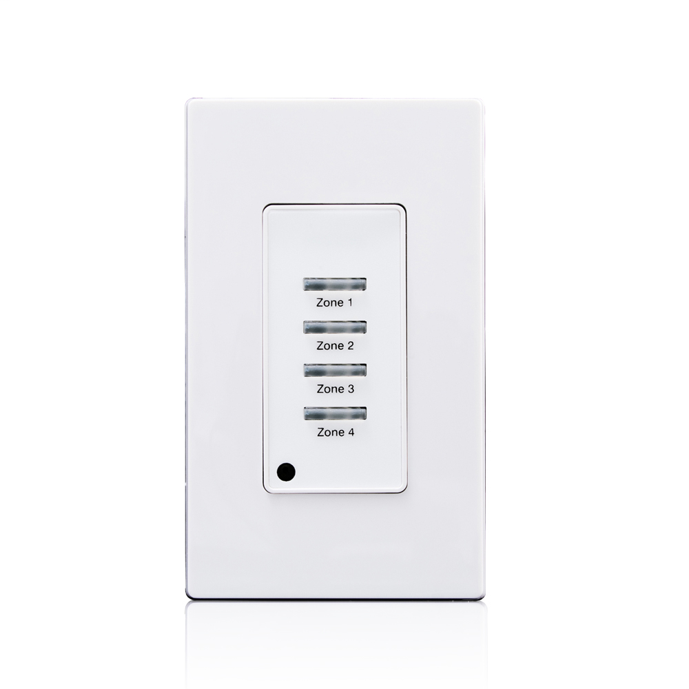 Low Voltage Pushbutton Station, 4 Button-On/Off, 1 Gang, White