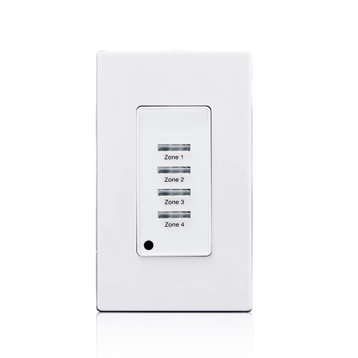 Low Voltage Pushbutton Station, 4 Button-On/Off, 1 Gang, White