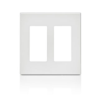 Leviton 80309-SW 4.56 x 0.22 x 4.5 Inch 2-Gang Smooth White Polycarbonate Snap-On Screwless Standard Wallplate Leviton 80309-SW 4.56 x 0.22 x 4.5 Inch 2-Gang Smooth White Polycarbonate Snap-On Screwless Standard Wallplate