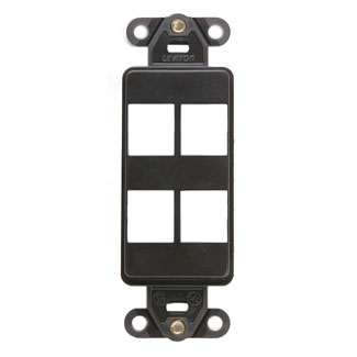 QuickPort Decora Insert, 4-Port, Brown