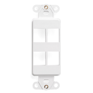 QuickPort Decora Insert, 4-Port, White QuickPort Decora Insert, 4-Port, White