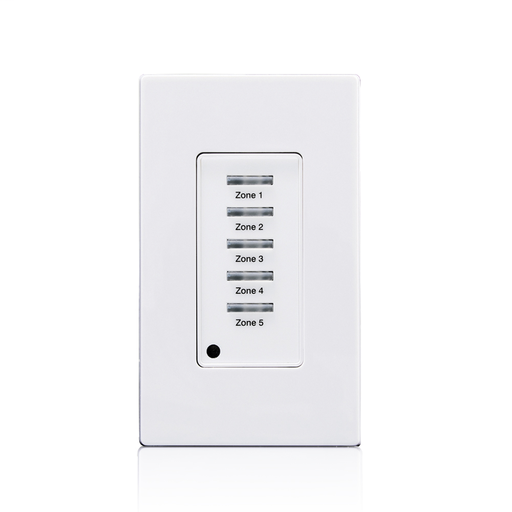 Low Voltage Pushbutton Station, 5 Button-On/Off, 1 Gang, White
