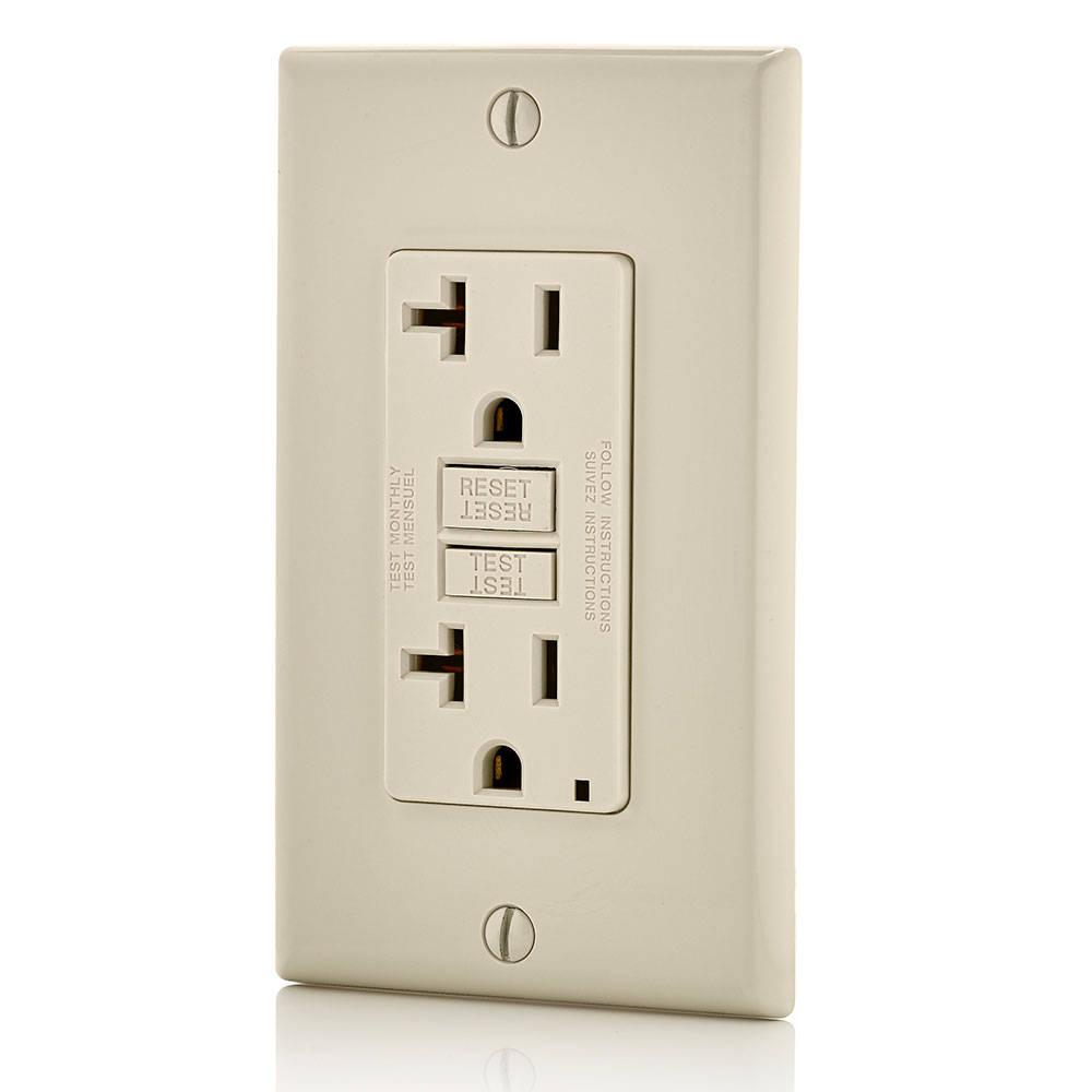 20 Amp, 125 Volt Receptacle/Outlet, 20 Amp FeedThrough, Selftest