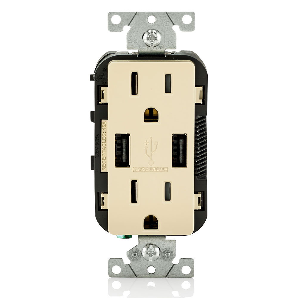 LEV T5632-I 15A TR RECPT USBCHRG LEV T5632-I 15A TR RECPT USBCHRG
