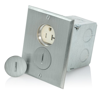 LEV 25349-TFN 20A 1GANG FLRBOX NICK LEV 25349-TFN 20A 1GANG FLRBOX NICK