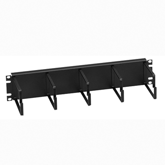 Leviton 49253-BCM 19 x 4.5 x 3.47 Inch Black 16 Gauge Steel Horizontal 2-Rack Unit 5-Ring Flat Cable Manager Leviton 49253-BCM 19 x 4.5 x 3.47 Inch Black 16 Gauge Steel Horizontal 2-Rack Unit 5-Ring Flat Cable Manager