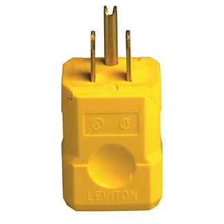 Leviton 5256-VY 125 Volt 15 Amp 2-Pole 3-Wire NEMA 5-15P Yellow Nylon Grounding Polarized Straight Blade Plug Leviton 5256-VY 125 Volt 15 Amp 2-Pole 3-Wire NEMA 5-15P Yellow Nylon Grounding Polarized Straight Blade Plug