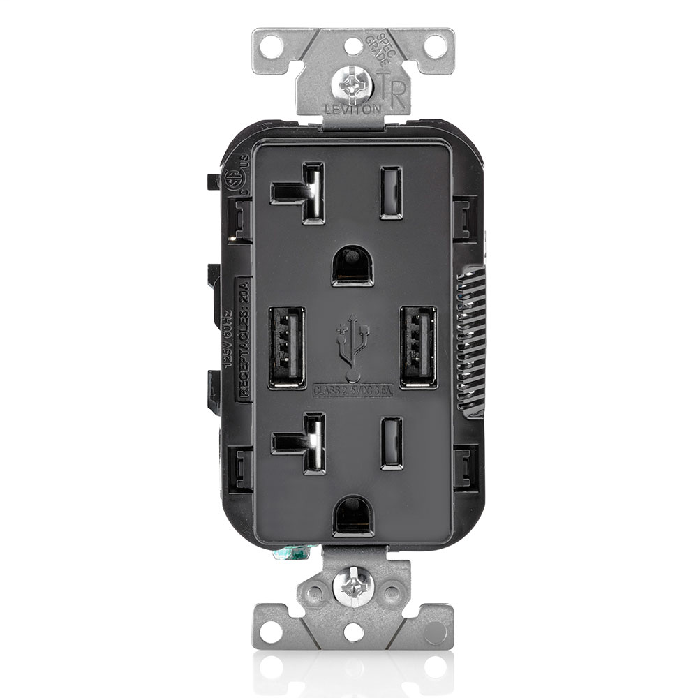 LEV T5832-E 20A TR RECPT USB CHRG LEV T5832-E 20A TR RECPT USB CHRG