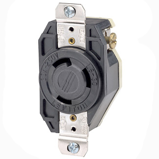 Product image for LEV 2620-B BLK SGL FLUSH RECEPTACLE