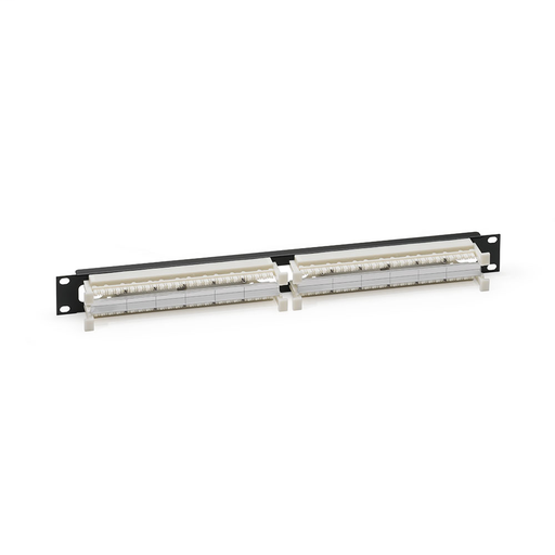 Cat 6 110-Style Rack-Mount Wiring Block Kit, includes 96-pair 1RU panel, labels, and 24 C-4 clips