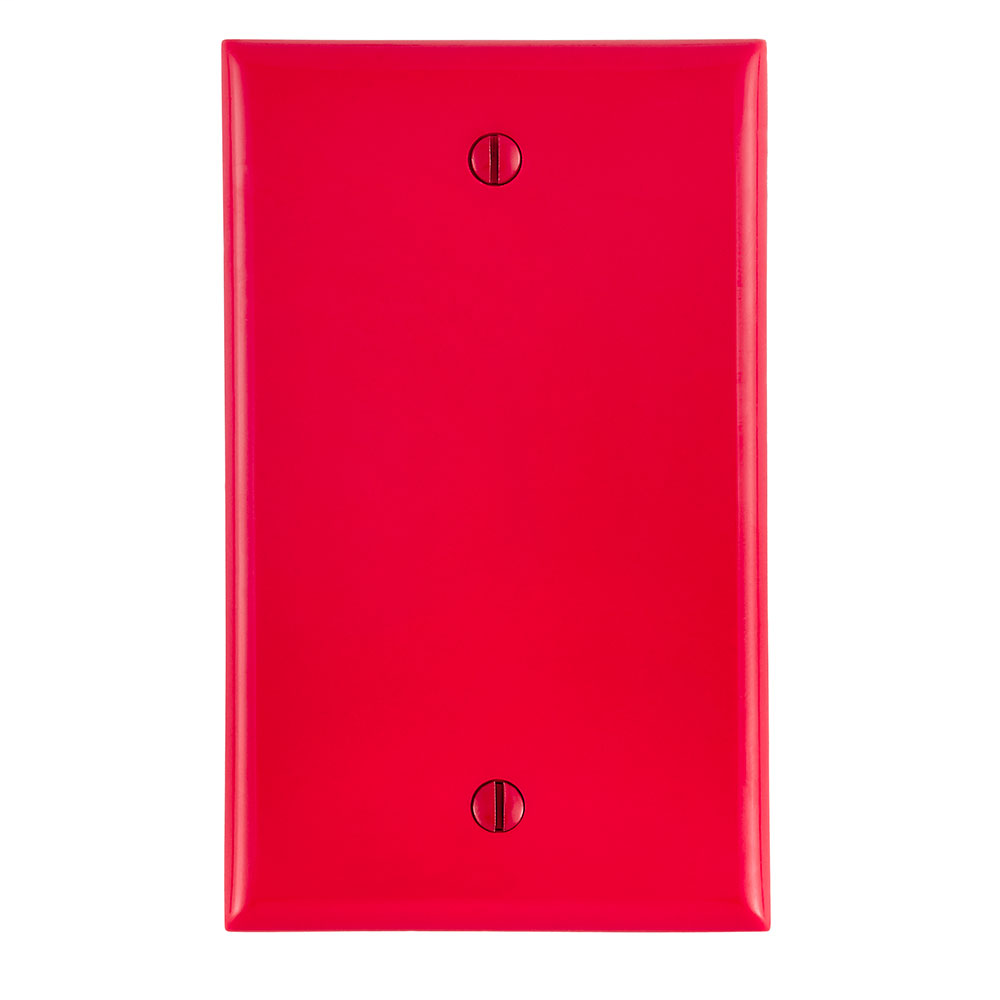 Leviton 80714-R 1-Gang No Device Blank Standard Size Thermoplastic Nylon Box Mount Red Wallplate Leviton 80714-R 1-Gang No Device Blank Standard Size Thermoplastic Nylon Box Mount Red Wallplate