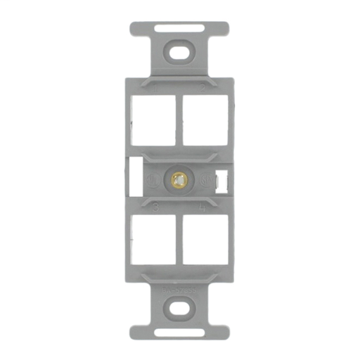 QuickPort Duplex Type 106 Insert, 4-Port, Grey